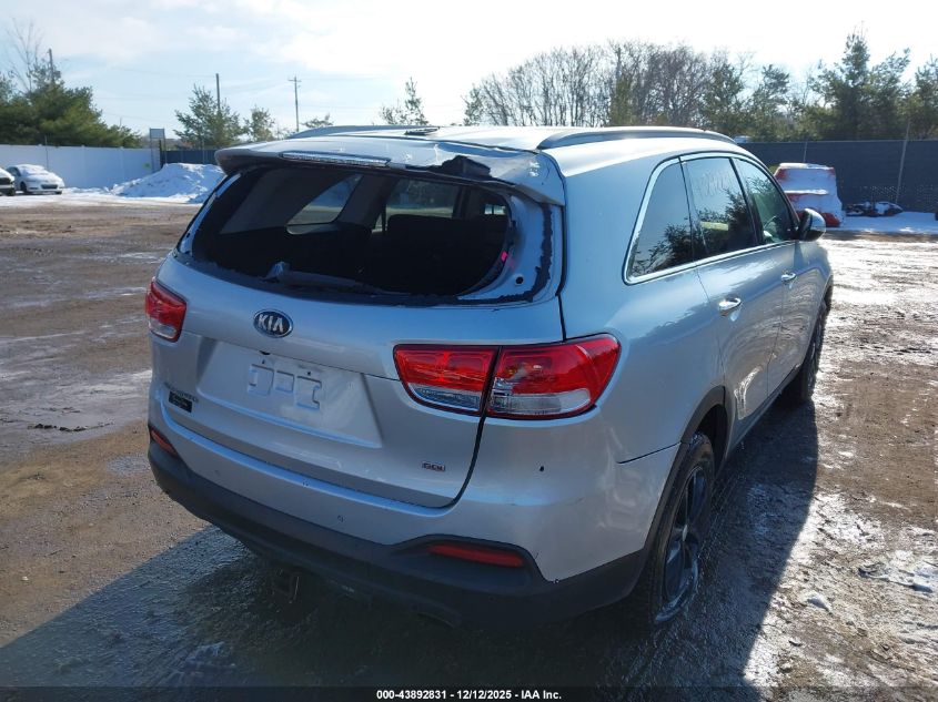 2016 Kia Sorento 2.4L Lx VIN: 5XYPG4A34GG075167 Lot: 43892831