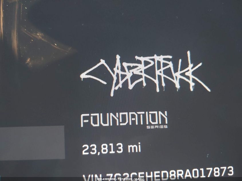 2024 Tesla Cybertruck All-Wheel Drive VIN: 7G2CEHED8RA017873 Lot: 43892856