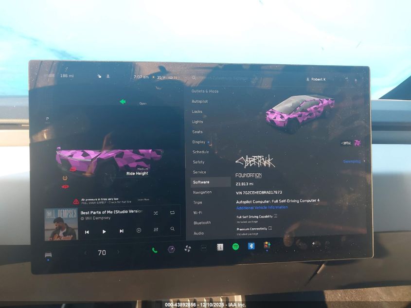 2024 Tesla Cybertruck All-Wheel Drive VIN: 7G2CEHED8RA017873 Lot: 43892856