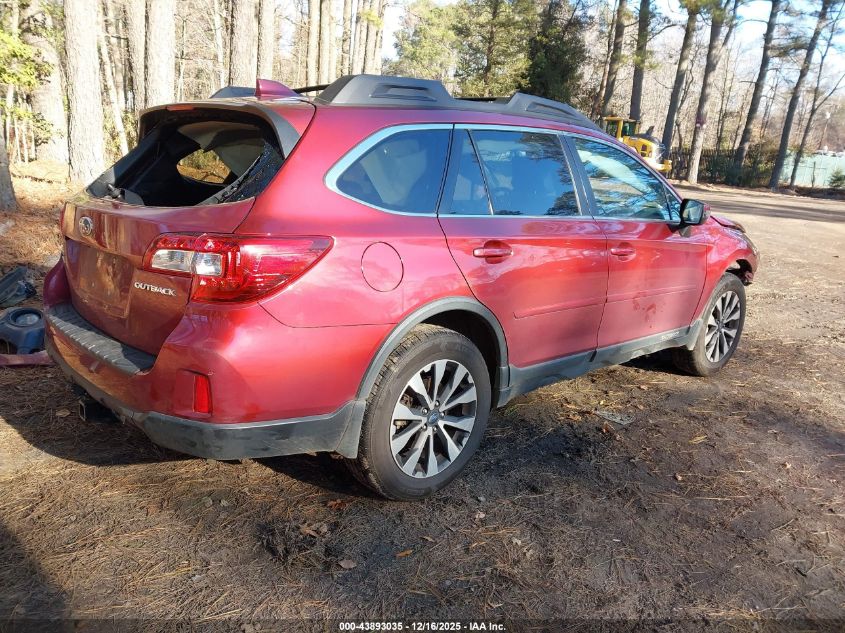 2016 Subaru Outback 2.5I Limited VIN: 4S4BSALC6G3215515 Lot: 43893035