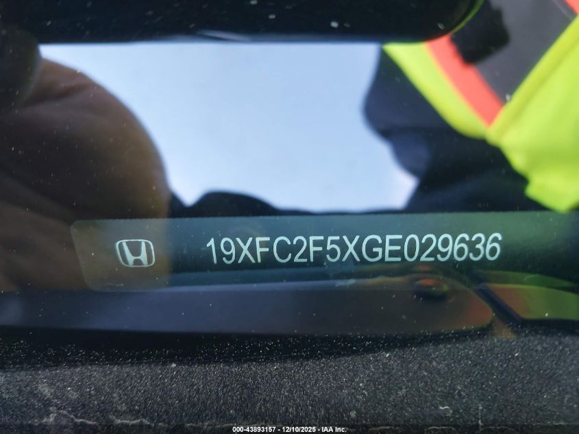 2016 Honda Civic Lx VIN: 19XFC2F5XGE029636 Lot: 43893157