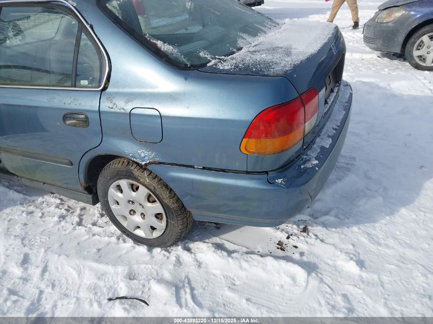 1998 Honda Civic Lx VIN: 2HGEJ667XWH615090 Lot: 43893220