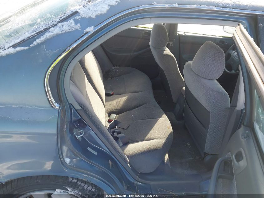 1998 Honda Civic Lx VIN: 2HGEJ667XWH615090 Lot: 43893220