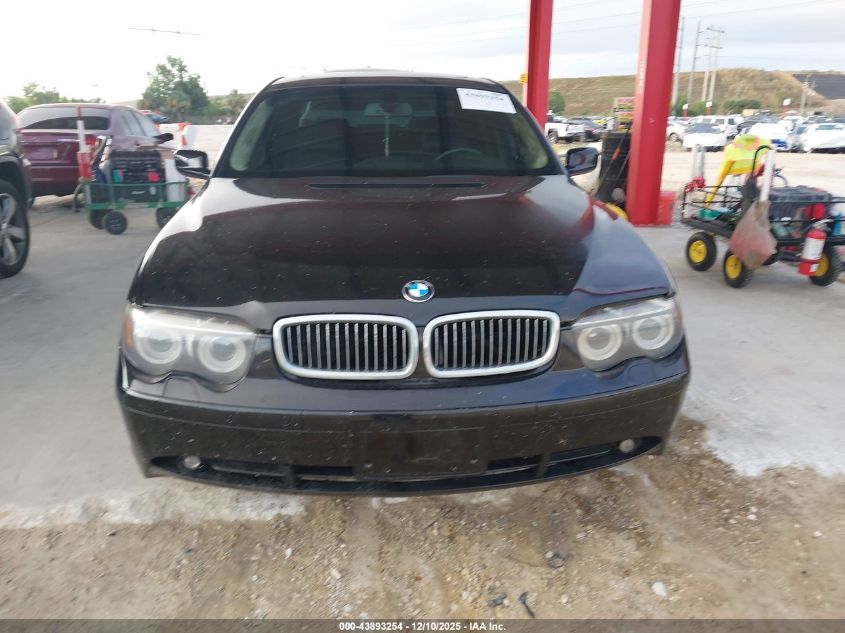 2002 BMW 745I VIN: WBAGL63462DP56903 Lot: 43893254