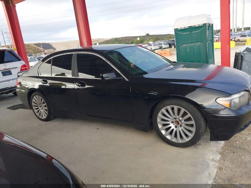 2002 BMW 745I VIN: WBAGL63462DP56903 Lot: 43893254