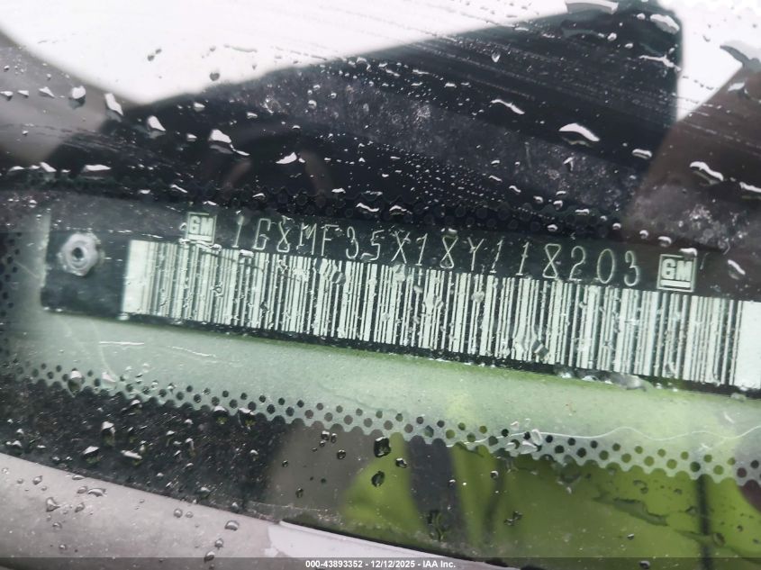 2008 Saturn Sky Red Line VIN: 1G8MF35X18Y118203 Lot: 43893352