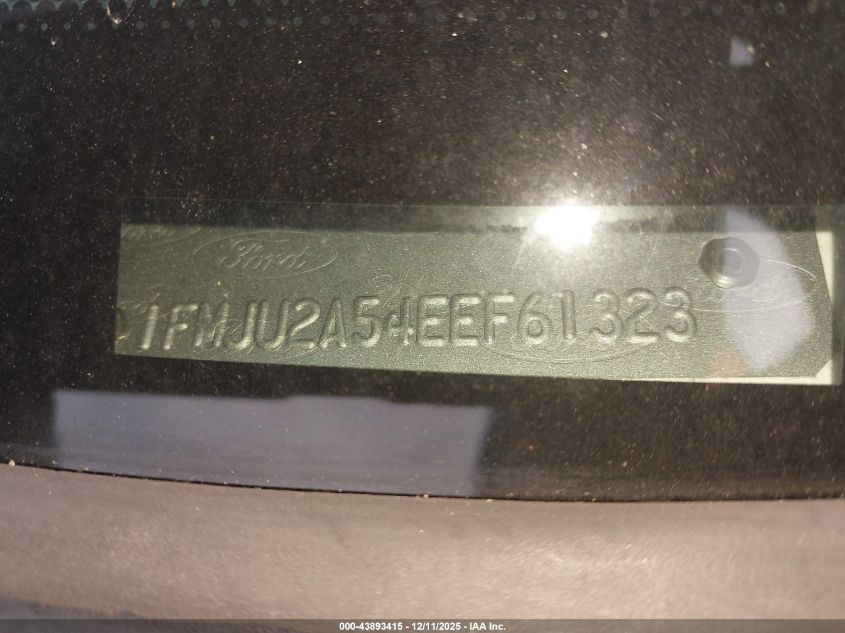 2014 Ford Expedition Limited VIN: 1FMJU2A54EEF61323 Lot: 43893415