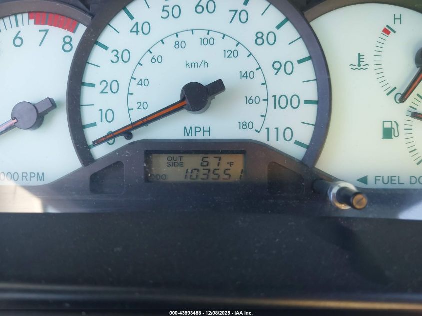 2003 Toyota Corolla Le VIN: JTDBR32E530008821 Lot: 43893488