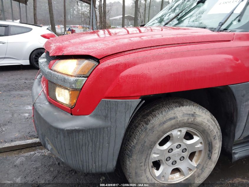 2003 Chevrolet Avalanche 1500 VIN: 3GNEK13T43G134433 Lot: 43893517