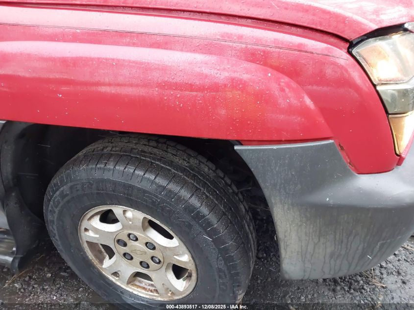 2003 Chevrolet Avalanche 1500 VIN: 3GNEK13T43G134433 Lot: 43893517