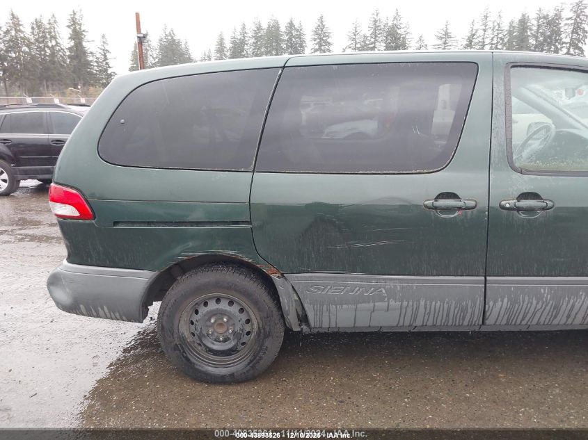 2001 Toyota Sienna Ce VIN: 4T3ZF19C31U383020 Lot: 43893526
