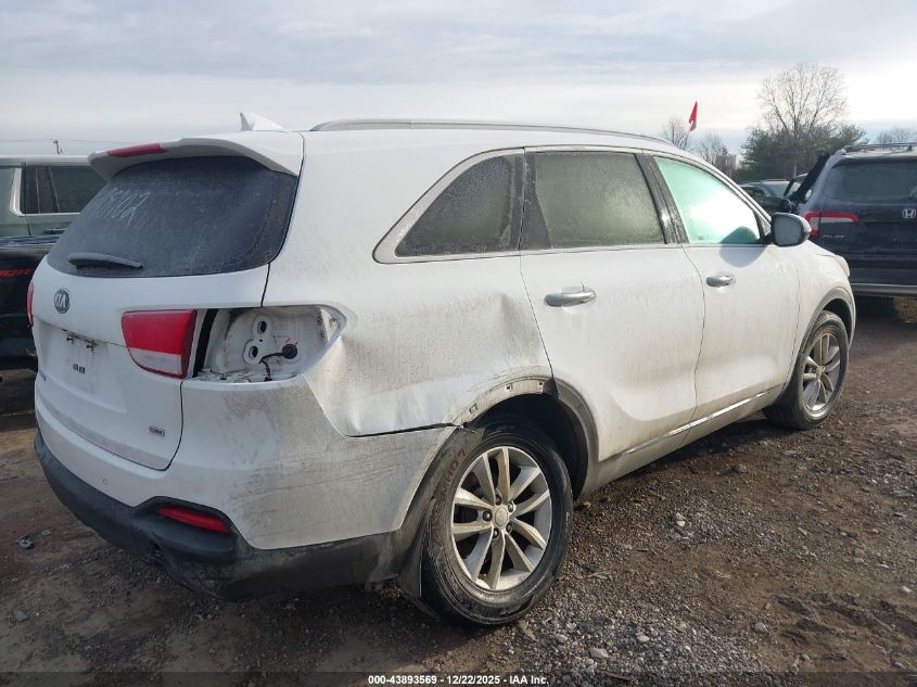 2017 Kia Sorento 2.4L Lx VIN: 5XYPG4A38HG198102 Lot: 43893569