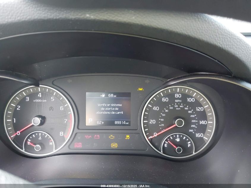 2019 Kia Optima Lx VIN: 5XXGT4L39KG347654 Lot: 43893593