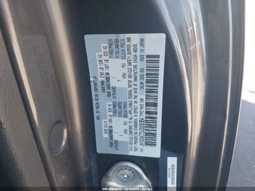 2018 Mazda Mx-5 Miata Club VIN: JM1NDAC73J0205354 Lot: 43893654