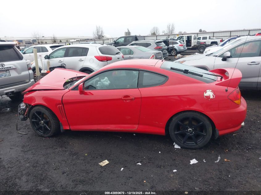 2004 Hyundai Tiburon Gt V6/Gt V6 Special Edition VIN: KMHHN65F24U133566 Lot: 43893670