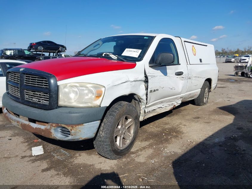 2008 Dodge Ram 1500 St/Sxt VIN: 1D7HU16N08J178423 Lot: 43893844