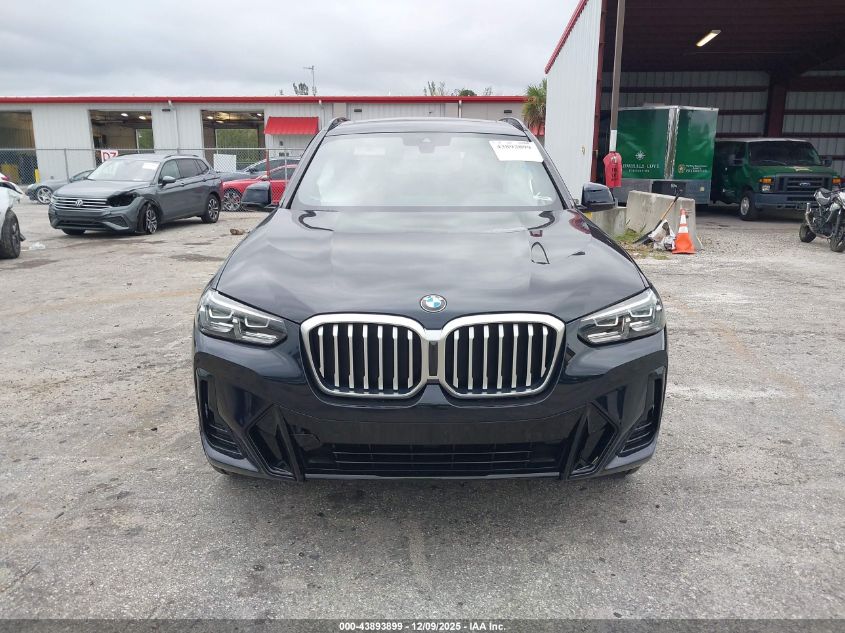 2022 BMW X3 Sdrive30I VIN: 5UX43DP09N9K95185 Lot: 43893899