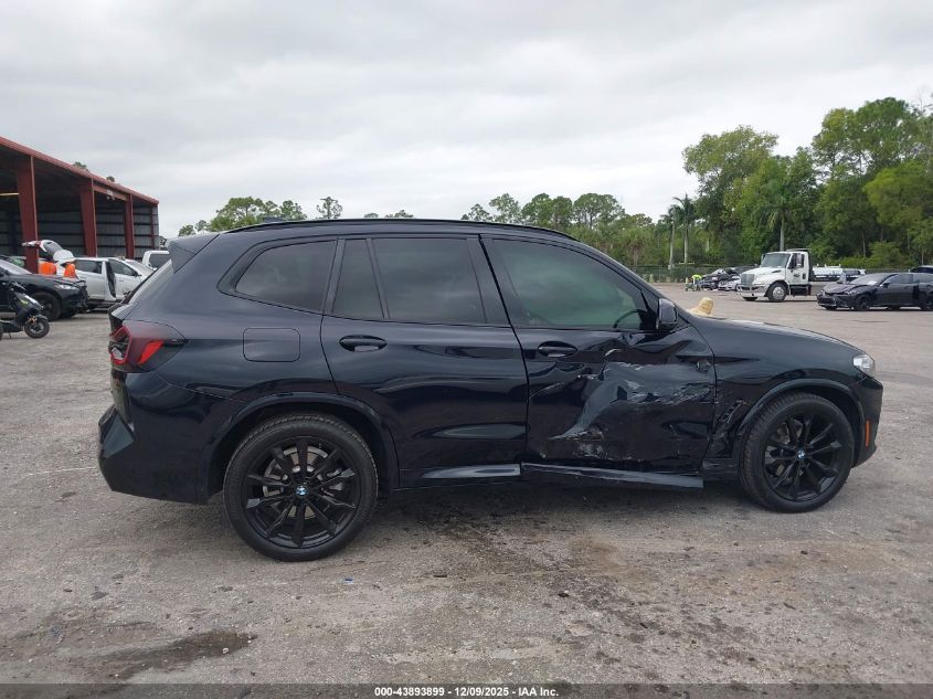 2022 BMW X3 Sdrive30I VIN: 5UX43DP09N9K95185 Lot: 43893899