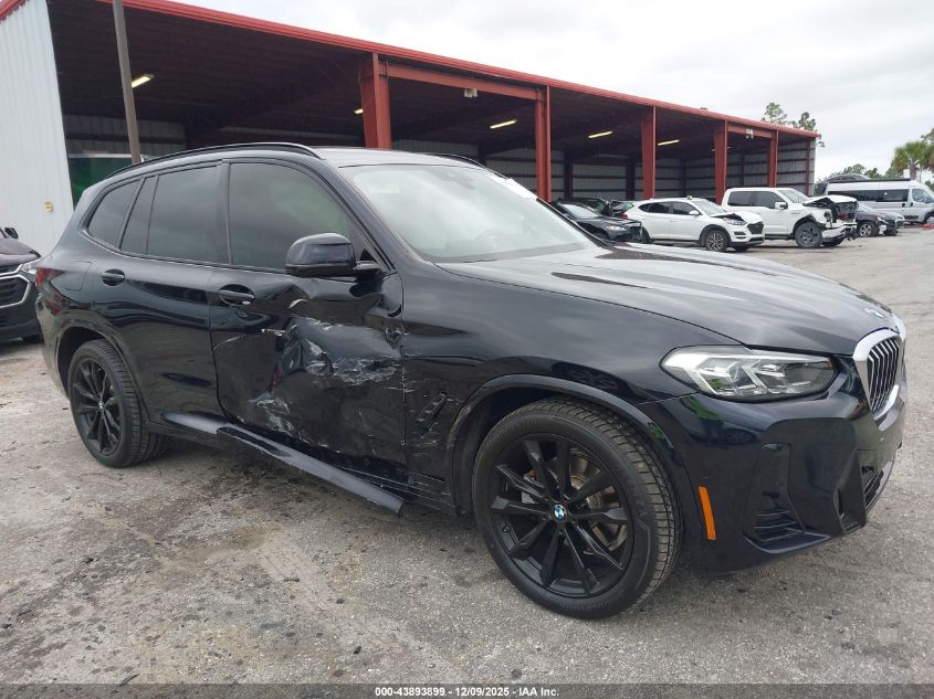 2022 BMW X3 Sdrive30I VIN: 5UX43DP09N9K95185 Lot: 43893899