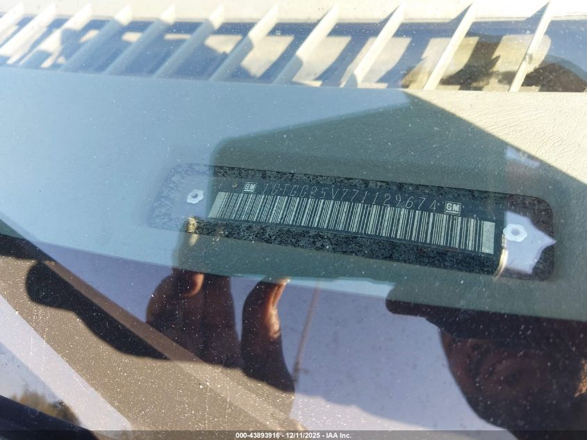 2007 GMC Savana Work Van VIN: 1GTGG25V771129674 Lot: 43893916