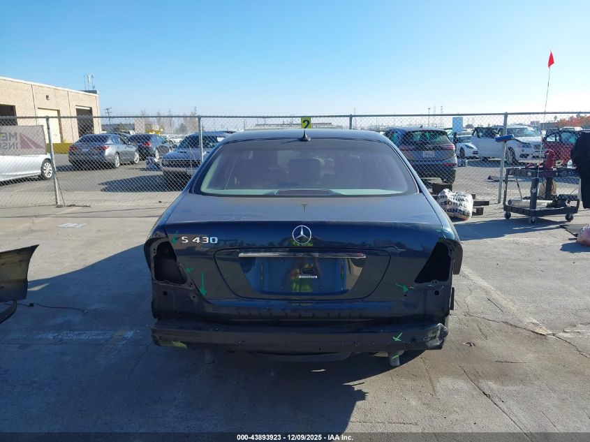 2003 Mercedes-Benz S 430 VIN: WDBNG70J53A363197 Lot: 43893923