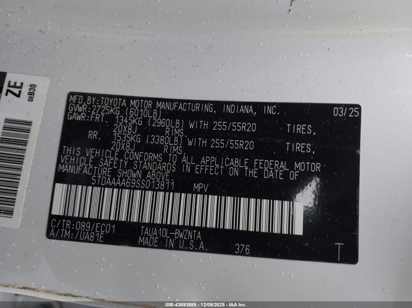 5TDAAAA69SS013811 2025 LEXUS TX photo no. 9