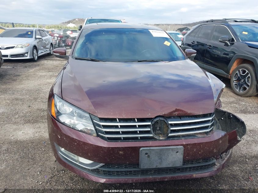2013 Volkswagen Passat 2.0L Tdi Se VIN: 1VWBN7A31DC108222 Lot: 43894122