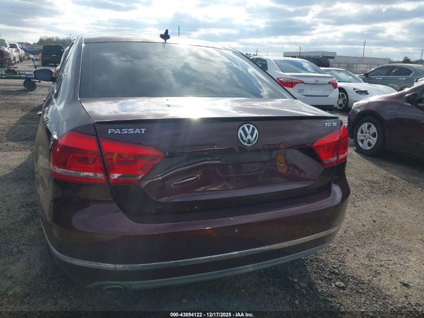 2013 Volkswagen Passat 2.0L Tdi Se VIN: 1VWBN7A31DC108222 Lot: 43894122