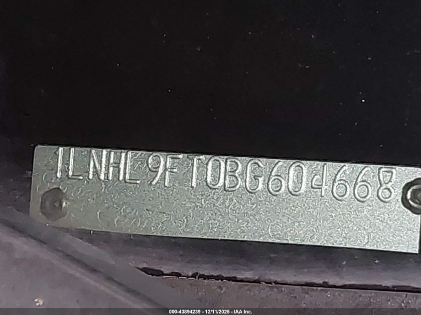 2011 Lincoln Mks Ecoboost VIN: 1LNHL9FT0BG604668 Lot: 43894239