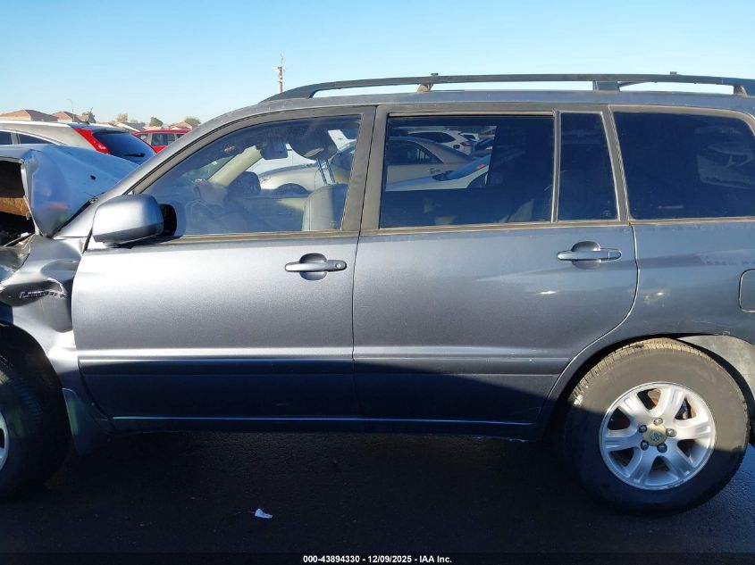 2003 Toyota Highlander Limited V6 VIN: JTEGF21A130108322 Lot: 43894330