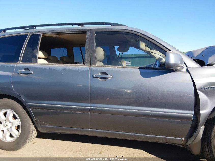 2003 Toyota Highlander Limited V6 VIN: JTEGF21A130108322 Lot: 43894330