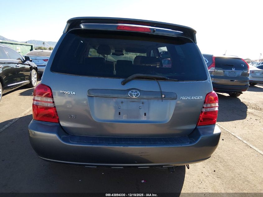 2003 Toyota Highlander Limited V6 VIN: JTEGF21A130108322 Lot: 43894330