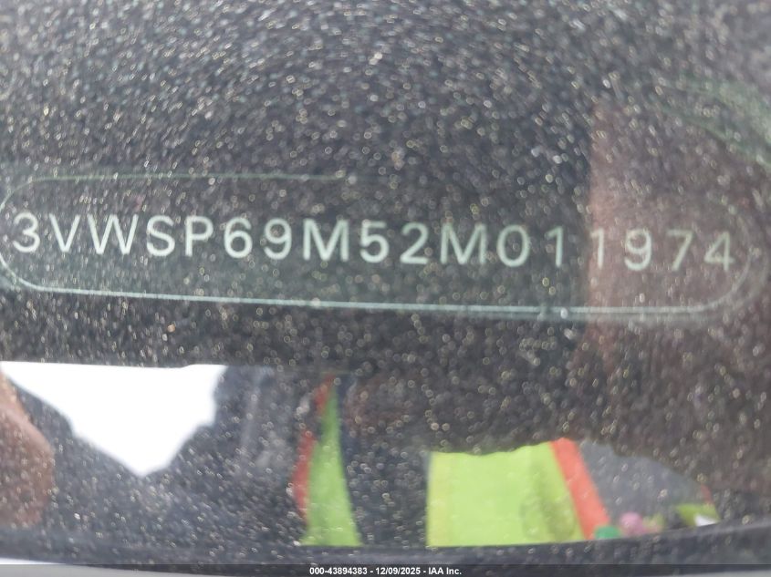 2002 Volkswagen Jetta Gls Tdi VIN: 3VWSP69M52M011974 Lot: 43894383