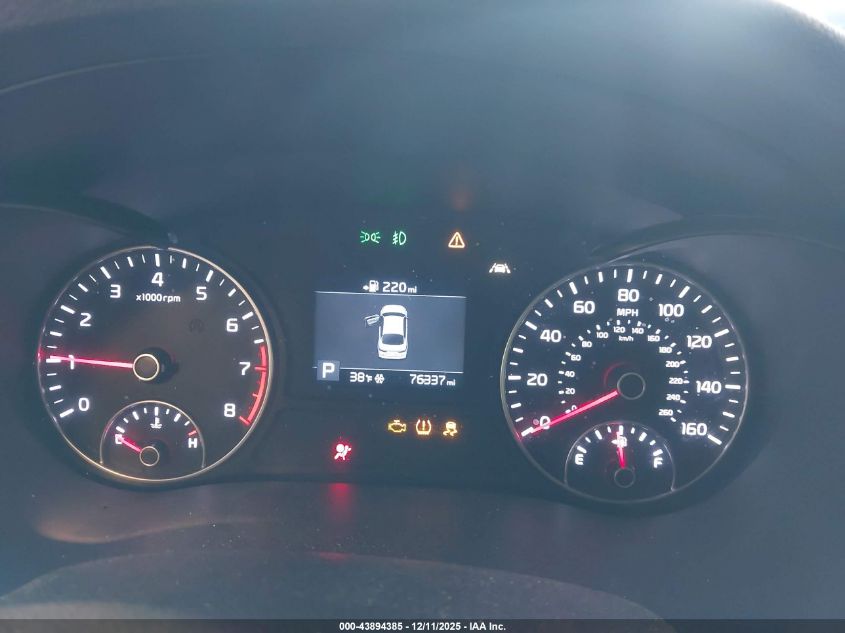 2019 Kia Optima S VIN: 5XXGT4L35KG375533 Lot: 43894385