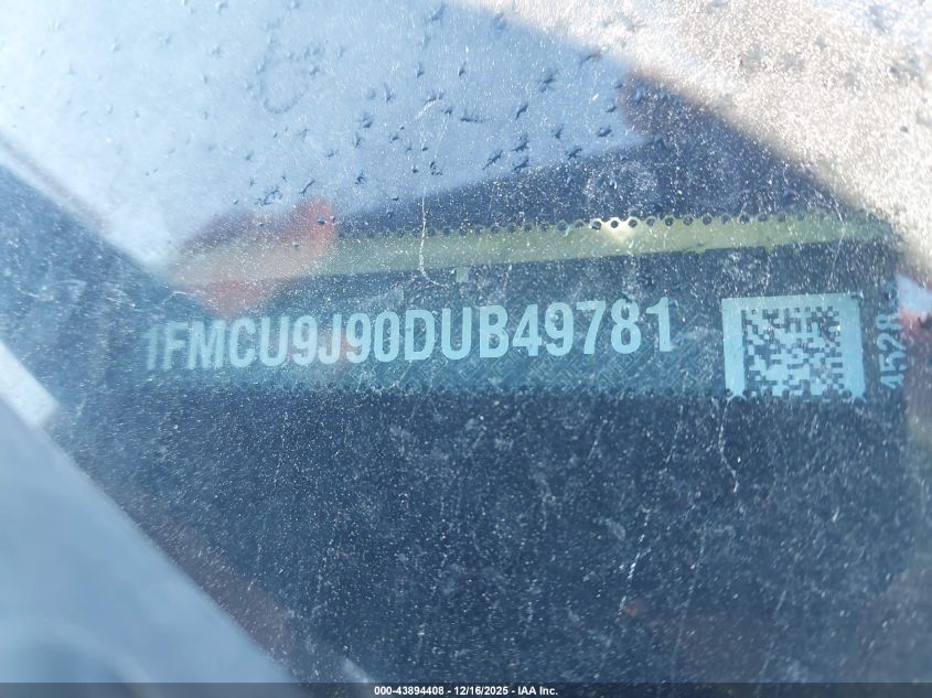 2013 Ford Escape Titanium VIN: 1FMCU9J90DUB49781 Lot: 43894408