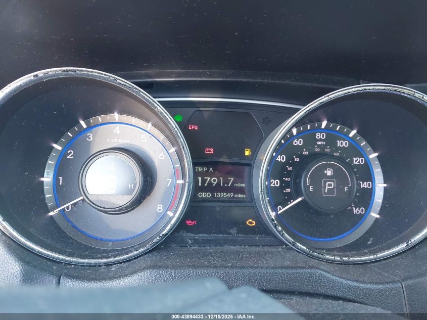 2013 Hyundai Sonata Gls VIN: 5NPEB4AC8DH786574 Lot: 43894433