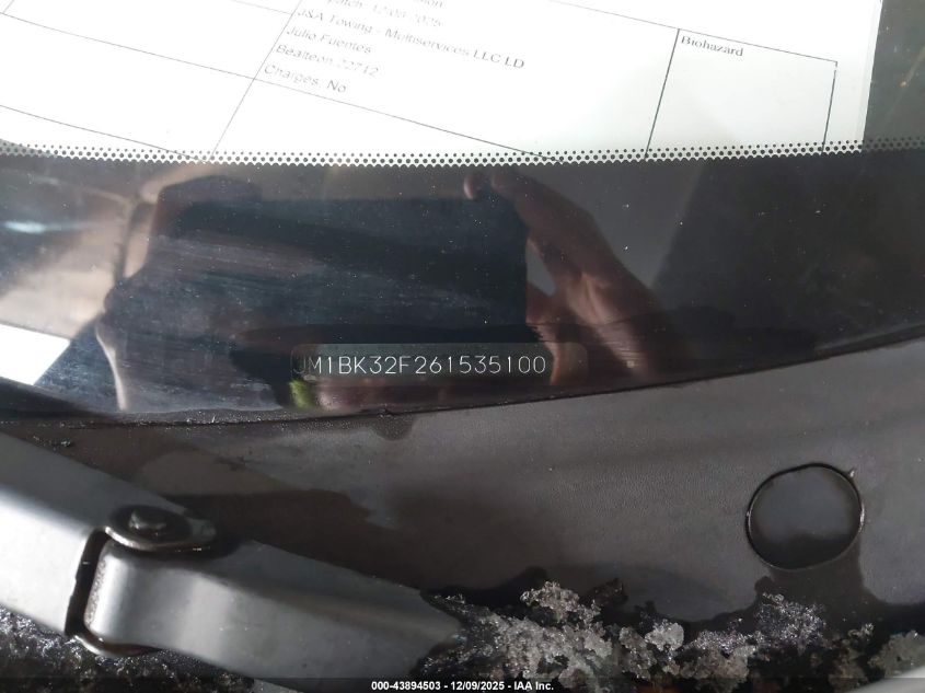 2006 Mazda Mazda3 I VIN: JM1BK32F261535100 Lot: 43894503