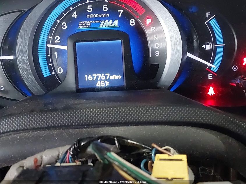 2010 Honda Insight Ex VIN: JHMZE2H79AS016093 Lot: 43894549