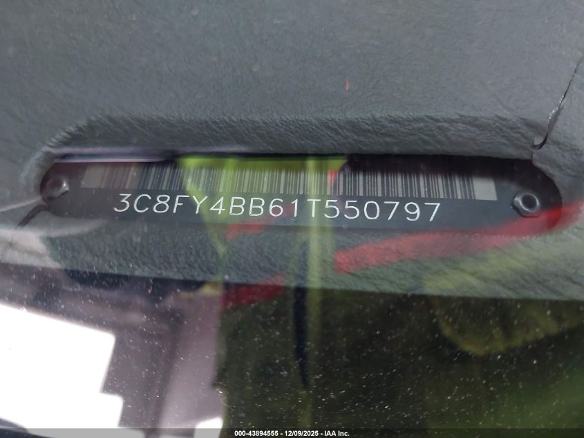2001 Chrysler Pt Cruiser VIN: 3C8FY4BB61T550797 Lot: 43894555