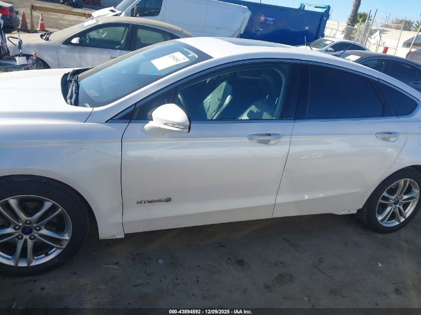 2015 Ford Fusion Hybrid Titanium VIN: 3FA6P0RU3FR199071 Lot: 43894592