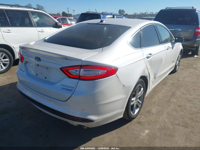 2015 Ford Fusion Hybrid Titanium VIN: 3FA6P0RU3FR199071 Lot: 43894592