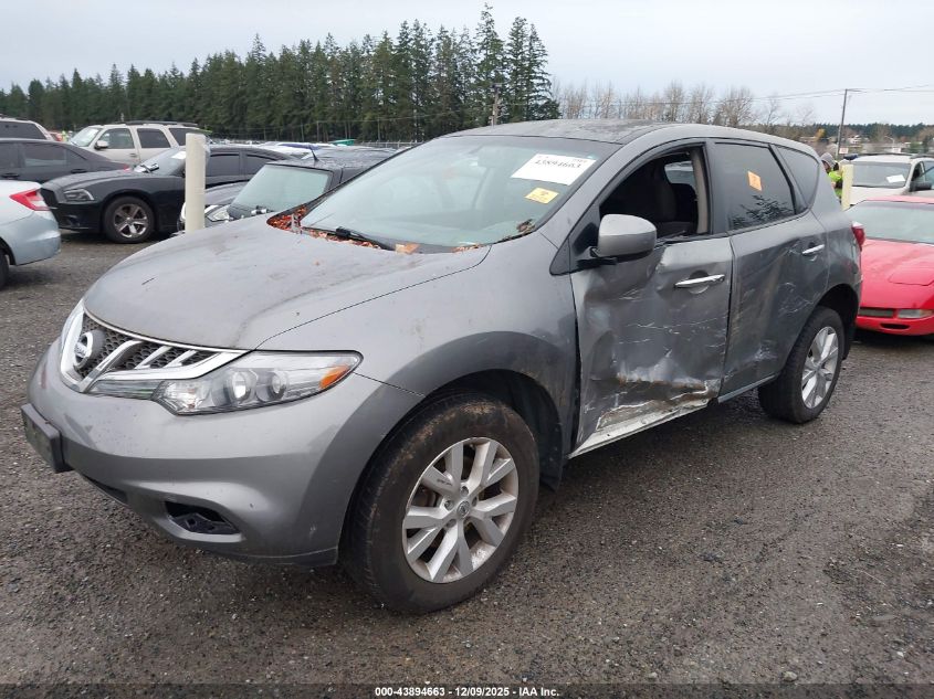 2014 Nissan Murano S VIN: JN8AZ1MW1EW508873 Lot: 43894663