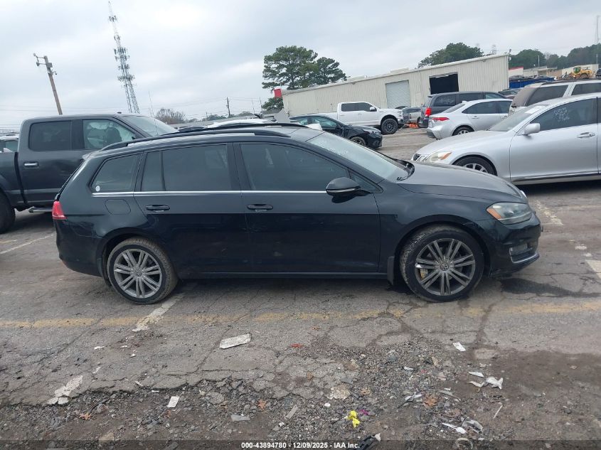 2015 Volkswagen Golf Sportwagen Tdi Se 4-Door VIN: 3VWFA7AU4FM502997 Lot: 43894780
