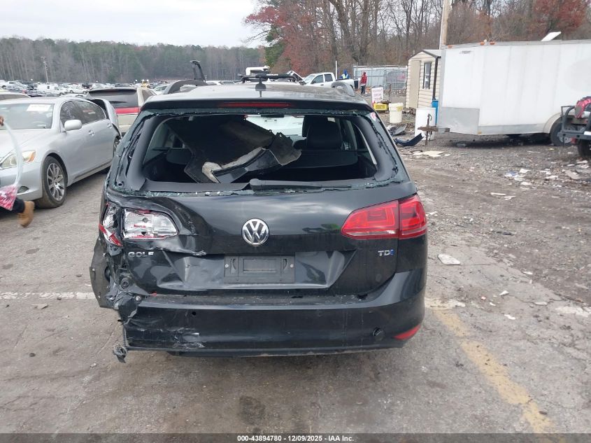 2015 Volkswagen Golf Sportwagen Tdi Se 4-Door VIN: 3VWFA7AU4FM502997 Lot: 43894780