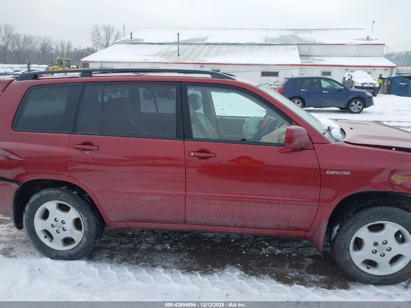 2004 Toyota Highlander Limited V6 VIN: JTEEP21A640063755 Lot: 43894894