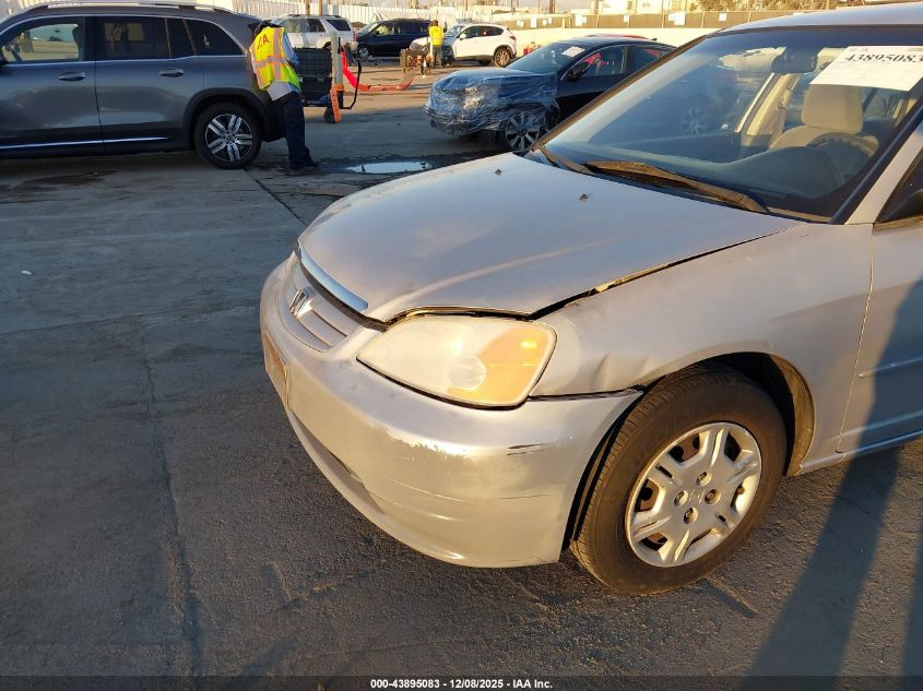 2001 Honda Civic Lx VIN: 1HGES16561L032817 Lot: 43895083