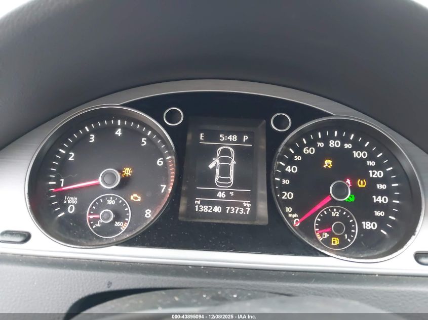 2013 Volkswagen Cc 2.0T Sport VIN: WVWBP7AN6DE568138 Lot: 43895094