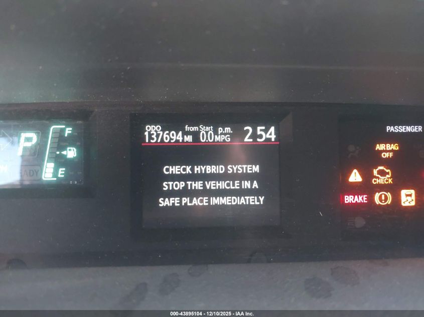 2012 Toyota Prius C One VIN: JTDKDTB36C1507313 Lot: 43895104