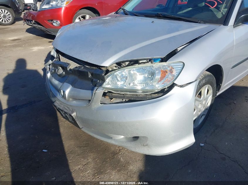 2005 Honda Civic Vp VIN: 1HGES16395L020519 Lot: 43895121