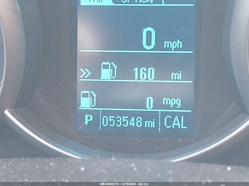 2016 Chevrolet Cruze Limited 1Lt Auto VIN: 1G1PE5SBXG7226231 Lot: 43895170